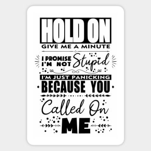 Hold On Word Art Design in Black Sticker